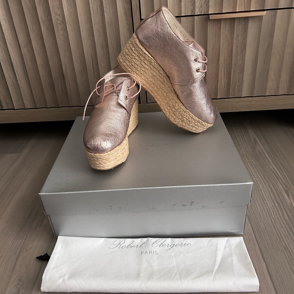 Robert Clergerie Pink Espadrille Shoes